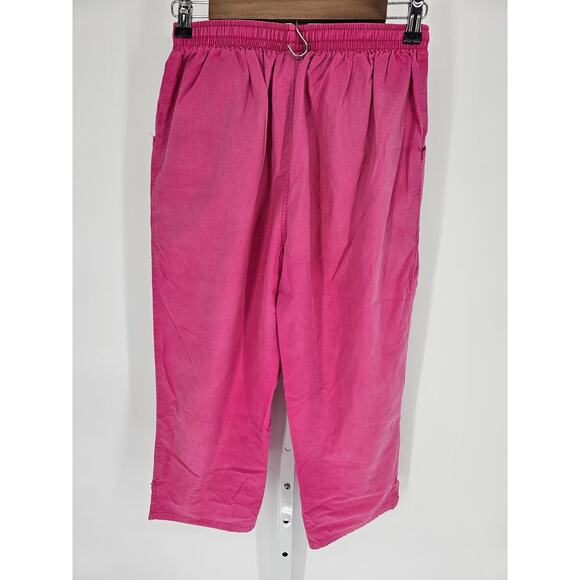 Bobbie Brooks Women's Pink High Rise Elastic Waist Drawstring Pant Size Small - Picture 5 of 5